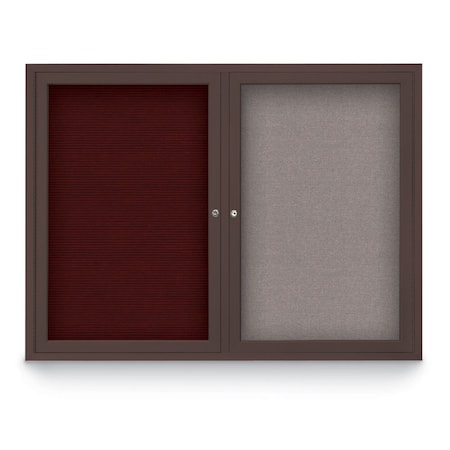 United Visual Products Corkboard, Synthtc Forbo /Brnz, 18" x 24" UV414I-BRONZE-FORBO